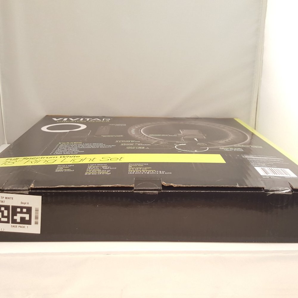 🛑Sold🛑 18" Ring Light Set  Remote Full Spectrum White VIVITAR Creator Ser - Picture 4 of 8